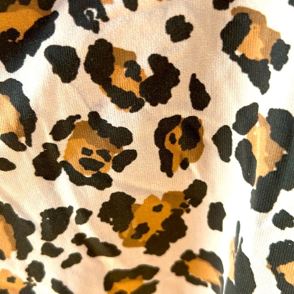 Leopard Cheetah Wild Cat Printed Stretchy Tights Wide Waistband Long Length S M - Picture 2 of 4